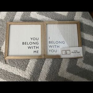“Belong with” small couple signs